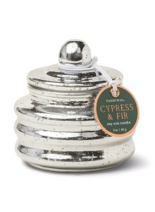 CFH0304EU Beam 85g Glass Candle Paddywax, Silver - Cypress and Fir 